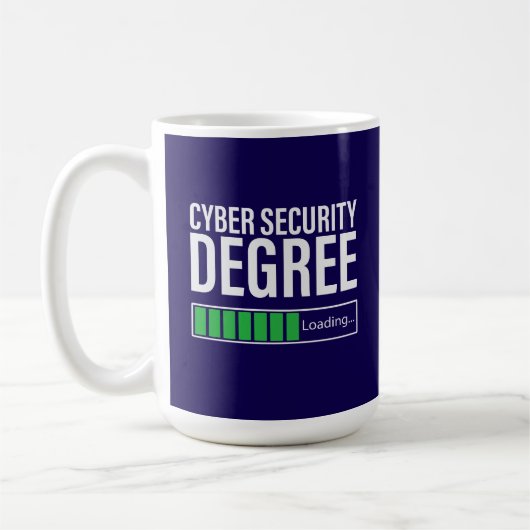 Cyber Security Degree Loading, specialist  コーヒーマグカップ (左)