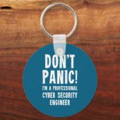 Cyber Security Engineer Illustration キーホルダー (正面)