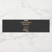 Cyber Security Specialist ペットボトルラベル (シングルラベル)