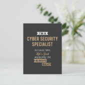 Cyber Security Specialist ポストカード (スタンド正面)