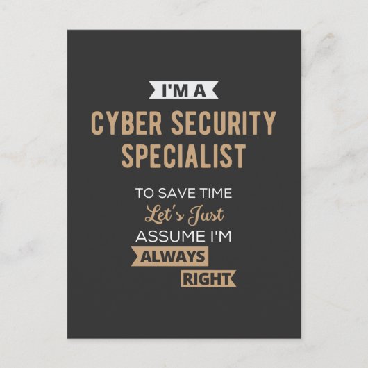 Cyber Security Specialist ポストカード (正面)