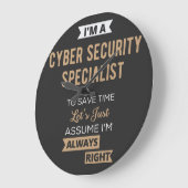 Cyber Security Specialist ラージ壁時計 (傾斜)