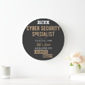 Cyber Security Specialist ラージ壁時計 (ホーム)