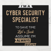 Cyber Security Specialist リキュールボトルラベル (シングルラベル)