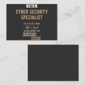 Cyber Security Specialist 名刺 (正面/裏面)
