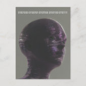 Cyber Skull Binary Hello Future Technology Design シーズンポストカード (正面)