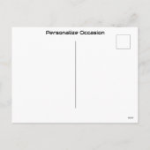 Cyber Skull Blue Glow Binary Hello Tech Design  シーズンポストカード (裏面)