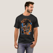Cyber Skull Panther Shirt – Futuristic Mechanical  Tシャツ (正面フル)