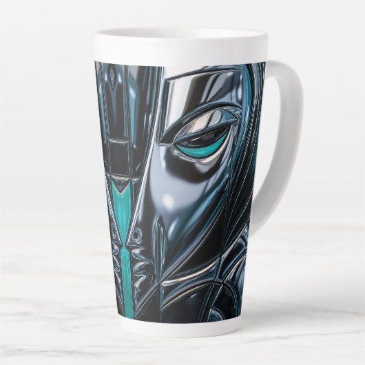 Cyber Teal Mug カフェラテマグ (右アングル)