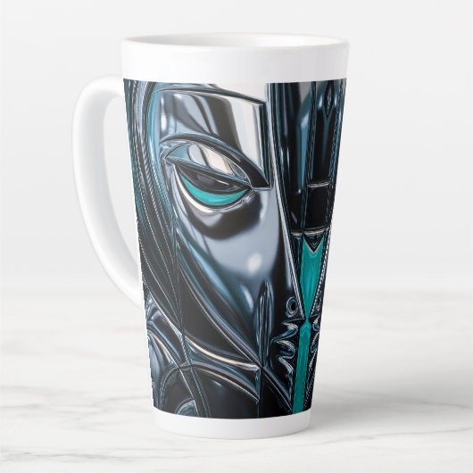 Cyber Teal Mug カフェラテマグ (左アングル)