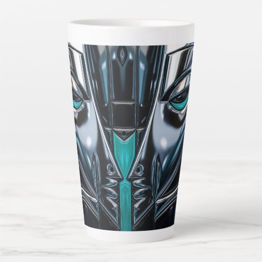 Cyber Teal Mug カフェラテマグ (正面)