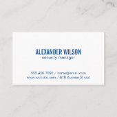 Cyber Tech Padlockロゴ | セキュリティ 名刺 (裏面)