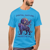 Cyber Tiger Shirt – Digital Instinct Futuristic AI Tシャツ (正面)