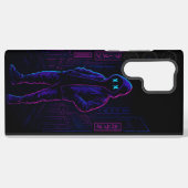 Cyber Tokyo Hacker – Neon Glow Samsung GPhone Case Galaxyケース (裏面横)