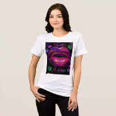 Cyber Venus Lips - My Lips R 4 U トライブレンドTシャツ (正面全面)