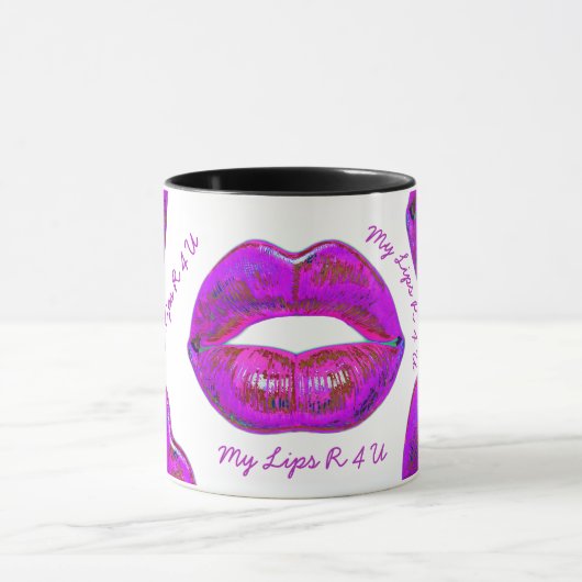 Cyber Venus Lips  - My Lips R 4 U. Multiplied.  マグカップ (中央)