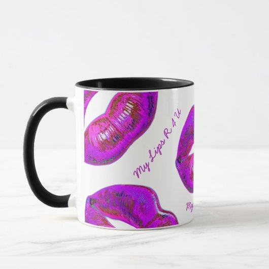 Cyber Venus Lips - My Lips R 4 U. Multiplied. マグカップ (左)