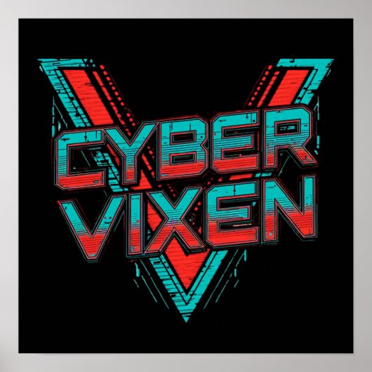 Cyber Vixen Gamer Girl Gaming Graphic | Video Game ポスター (正面)