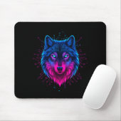 Cyber Wolf For Animal Lovers And Birthday And Birt マウスパッド (マウス)