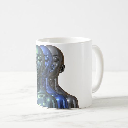 Cyber Women Aligned コーヒーマグカップ (正面右)