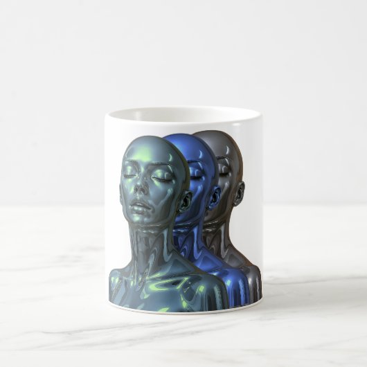 Cyber Women Aligned コーヒーマグカップ (中央)