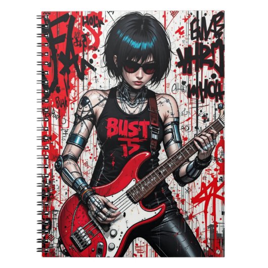 CyberBassの反逆スパイラルノート ノートブック (正面)