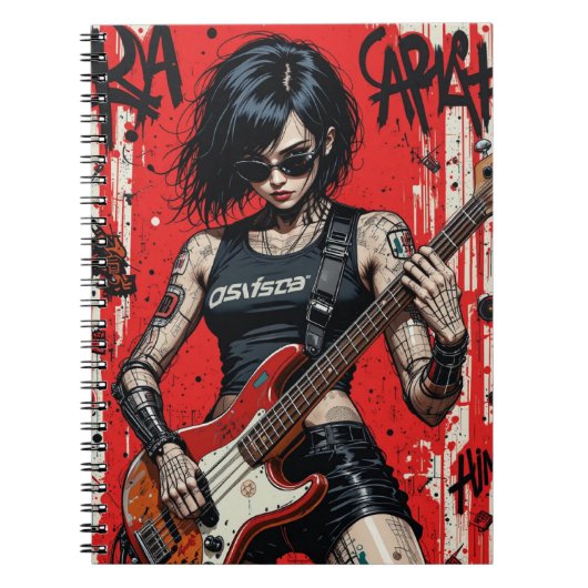 CyberBassの反逆スパイラルノート ノートブック (正面)