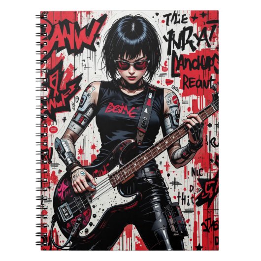 CyberBassの反逆スパイラルノート ノートブック (正面)