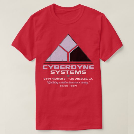 Cyberdyne Systemsの建物は明日より良い Tシャツ (デザイン正面)