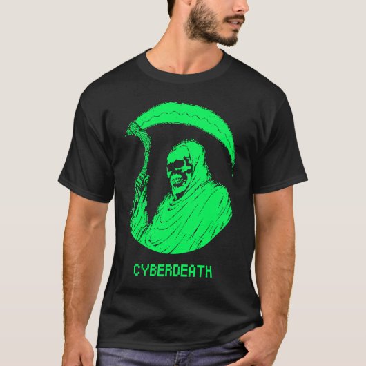 Cybergoth Clothes Alt Aesthetic  Cyber Death Grim  Tシャツ (正面)