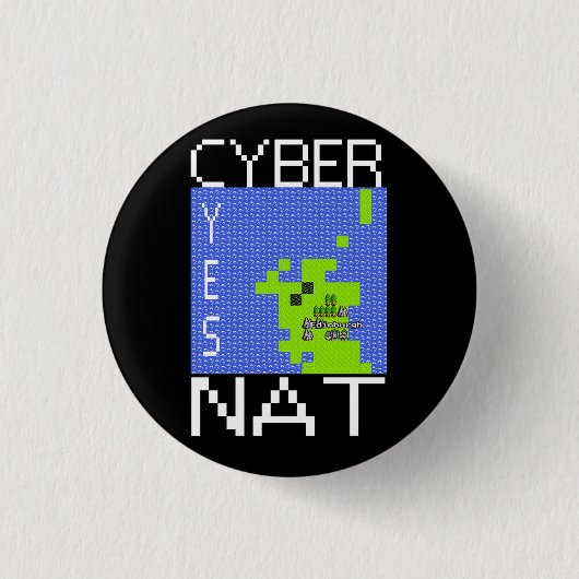 CYBERNATのバッジ 缶バッジ (正面)
