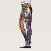 Cybernetic Bio-Mechanical Tiger Portrait レギンス (左)