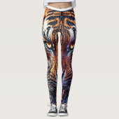 Cybernetic Bio-Mechanical Tiger Portrait レギンス (正面)
