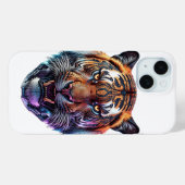 Cybernetic Bio-Mechanical Tiger Portrait Case-Mate iPhoneケース (裏面 (横))