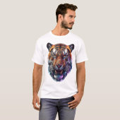 Cybernetic Bio-Mechanical Tiger Portrait Tシャツ (正面フル)