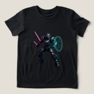 Cybernetic Gladiator – Neon Blade Warrior トライブレンドＴシャツ