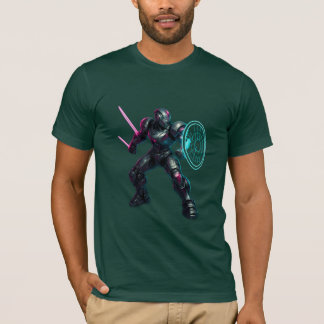 Cybernetic Gladiator – Neon Blade Warrior Tシャツ