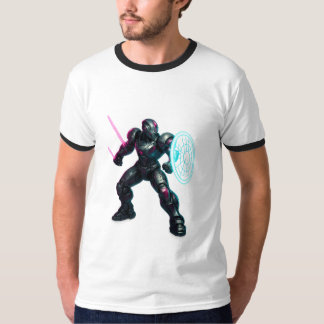 Cybernetic Gladiator – Neon Blade Warrior Tシャツ