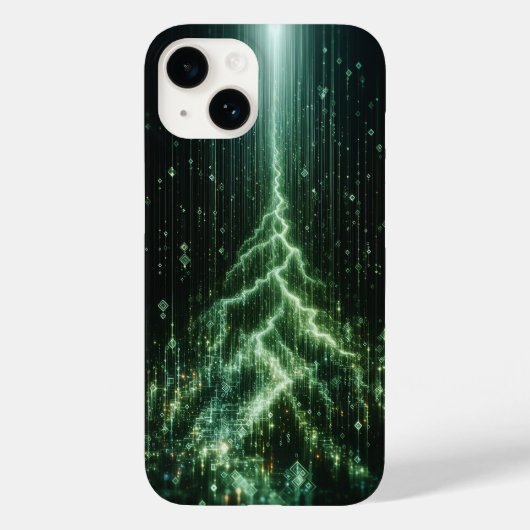 Cybernetic Lightning Bolt Phone Case - Glowing  Case-Mate iPhoneケース (裏面)