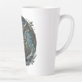 Cybernetic Owl Nature vs Technology Steampunk カフェラテマグ (右)