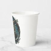 Cybernetic Owl Nature vs Technology Steampunk 紙コップ (左)