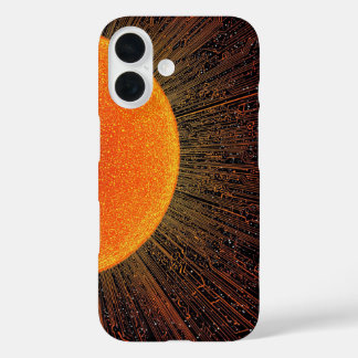 Cybernetic Sun Circuit Board Phone Case iPhone 16ケース