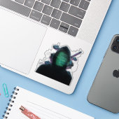 Cybernetic Tech Fusion - Neon Katana & CPU Circuit シール (ノートパソコンとiPhone)