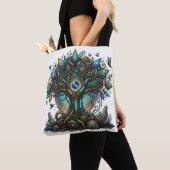 Cybernetic Tree of Life Cosmic Steampunk トートバッグ (クローズアップ)