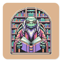 Cybernetic Turtle Librarian - Pixel Wisdom Keeper