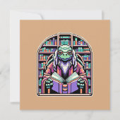 Cybernetic Turtle Librarian - Pixel Wisdom Keeper 招待状 (正面)
