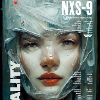 CyberpunkアンドロイドポスターIインスタントダウンロード ポスター