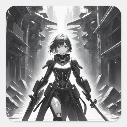 cyberpunk スクエアシール (正面)
