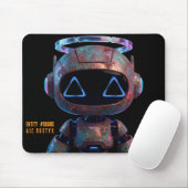 Cyberpunk AI Robot Mouse Pad #00005 | AIC Rustyx マウスパッド (マウス)