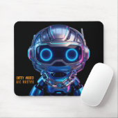 Cyberpunk AI Robot Mouse Pad #00013 | AIC Rustyx マウスパッド (マウス)